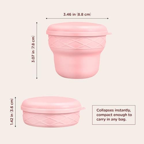 luvtree Silicone Collapsible Travel Cup with Lid, 7oz/200ml BPA-Free, Portable for Travel, Business Trip, Camping, Hiking, Picnic, RV & Backyard Party (Yellow) — view 3