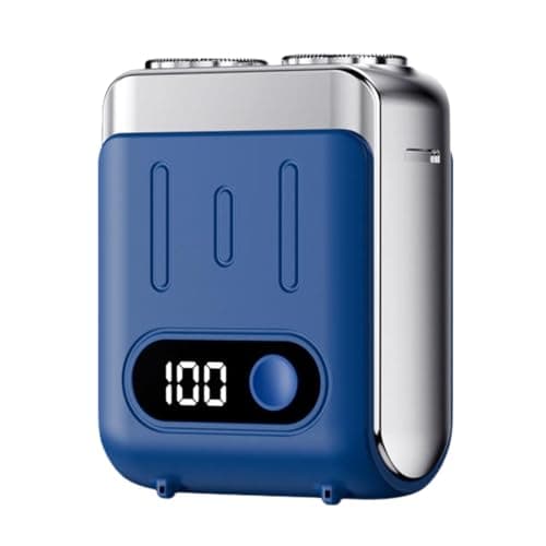 Mini Electric Shaver for Men,Cordless Rechargeable Travel Shaver,Double Head Mini Portable Beard Trimmer Men,Wet & Dry Face Shavers,Fast Shaving Mens Electric Razor,Waterproof Compact Razor