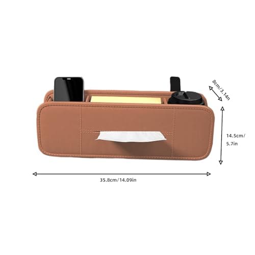 Vehicle Headrest Storage Large Capacity Seatback Tissue Case — view 6