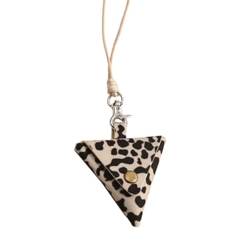 Sturdy Leather Necklace Pouches for Earphone and Coin Storage Small Long Designs for Fashionable Women Ladies Everyday Travel Necklace, M, as described, as described