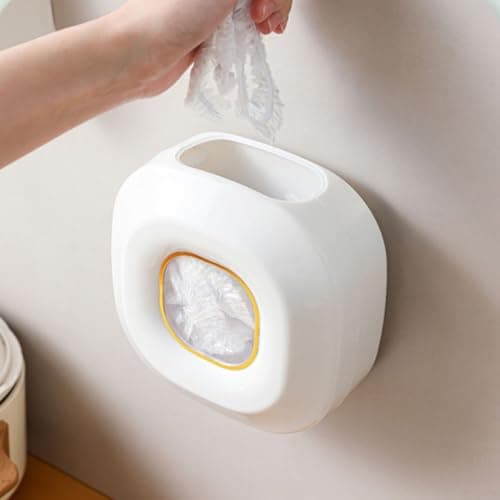 Homeponnew Kitchen Cling Film Holder Wall Mount Dispenser Box for Food Wrap Rolls Storage Bags Shoe Covers - Mint Green 15.5x7cm(White) — view 3