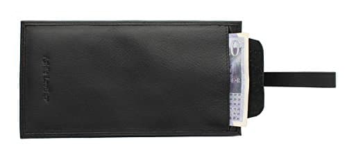 Genuine Leather Security Wallet Pouch with Belt Loop AC501 Black — view 3