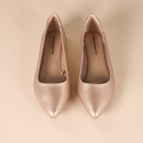 Amazon Essentials Women's Pointed-Toe Ballet Flat, Rose Gold, 6 UK — view 4