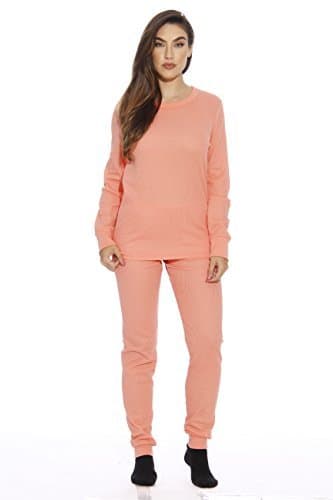 Just Love Women's Thermal Underwear Set Small Coral