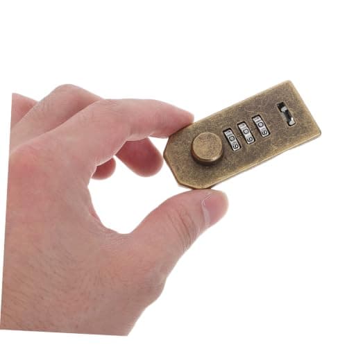 HOUDERCO Iron Mini Travel Suitcase Combination Lock with 3 Digit Password, Keyless Protective Luggage Lock for Briefcases and Luggage Bags, for Travel and Commuters — view 4