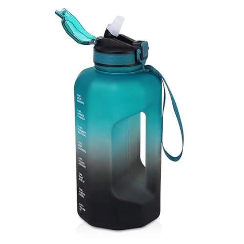 GLEKGLEK 2.2L Water Bottles with Time Marker, BPA Free Sports Jug
