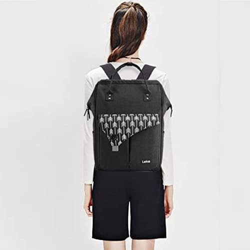 Lekesky Laptop Backpack 15.6 Inch Laptop Rucksack Bag for Womens Backpack for Work Business Travel School College, Black — view 6