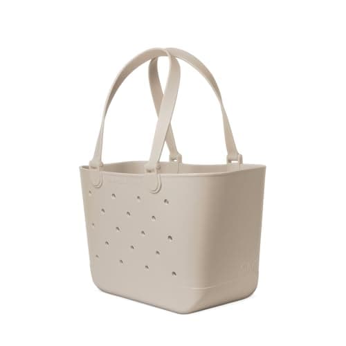 Simple Modern Beach Bag Rubber Tote | Waterproof Large Tote Bag with Zipper Pocket for Beach, Pool Boat, Groceries, Sports | Getaway Bag Collection | Almond Birch | Large — view 4
