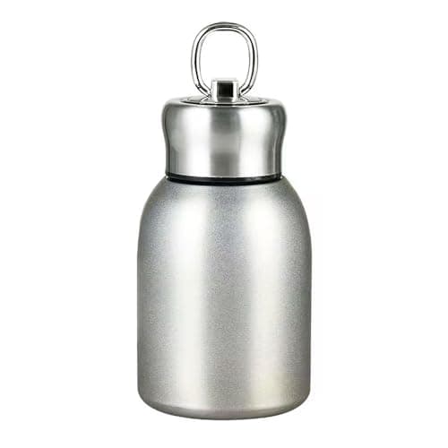 Small Mini Vacuum Insulated Water Bottle Flask for Hot Drink Double Wall Reusable Coffee Cup Thermal Mug, Stainless Steel Travel Mug