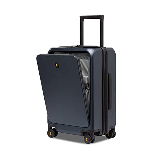 LEVEL8 Carry-on Suitcase 20 Inch with Laptop Compartment, Travel Luggage Hardshell with USB Charging Port, Cabin Size Lightweight with 8 Spinner Wheels,TSA(57cm,38L, Royal Blue)