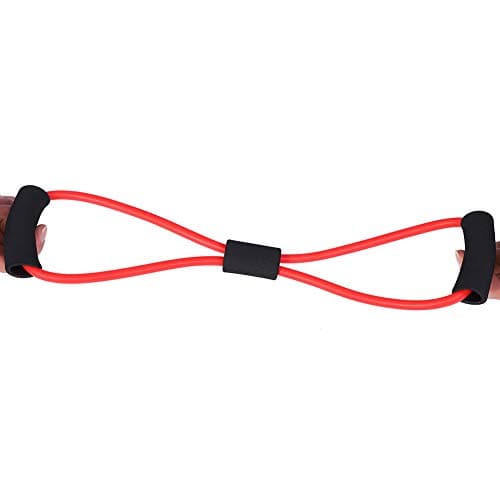 Premium Resistance Bands Set Yoga Stretch Straps Rubber Exercise Tubes for Home Gym Workout Strength Training Fitness Equipment Portable Travel Blue Black Yellow Green Red 10 x (Red) — view 3