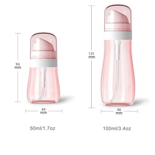 Aurdox Small Spray Bottle, 3.4 oz/100ml Makeup Water Face Sprayer- Clear Refillable Portable Containers for Cosmetic Skincare, Fine Mist Travel Spray Bottle, 2Pack — view 5