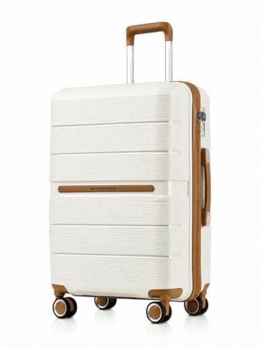 British Traveller Medium Suitcase, Lightweight Hard Shell Luggage