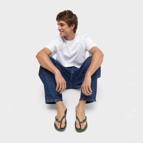 Havaianas Top Brasil Unisex Adults FlipFlop Olive Green 8.5/9 UK — view 3