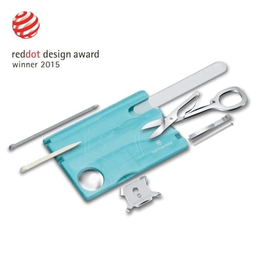 Victorinox Swiss Card Nail Care Multitool 13 Functions Ice Blue — view 3