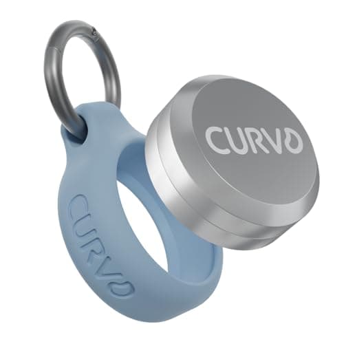 CURVD Premium Carrying Case - Durable Travel Keychain Container, Waterproof Holder for Earplugs, Pills, Coins Compatible with Loop, Eargasm & Vibes, Mini Purse Pill Box Container (Light Blue)
