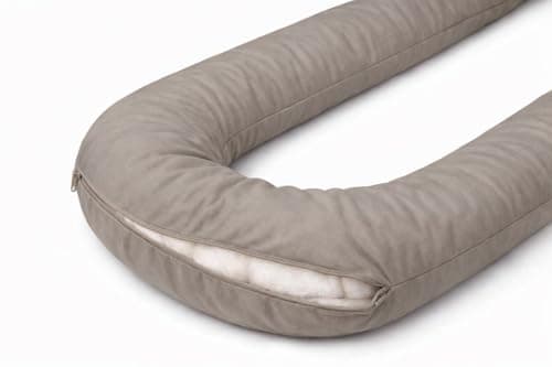 MIA U Shaped Pregnancy Pillow Case 100% Cotton Nursing Maternity Body Bolster Support Cover Zip Closure 9Feet (275cm) — view 3