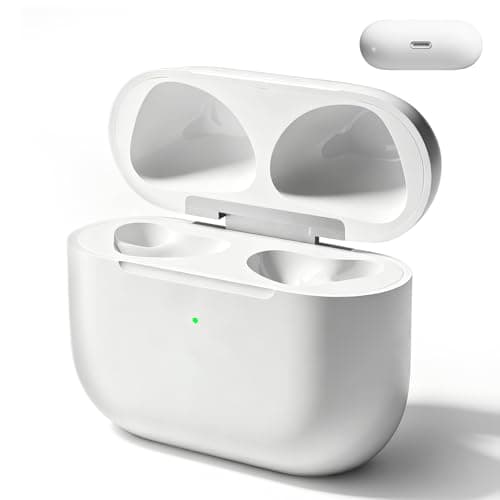 Wireless Charging Case Replacement Compatible with AirPods 4 Generation, 500 mAh Airpods Charging Case Replacement with Bluetooth Pairing Sync Button, Wireless & USB-C Fast Charging