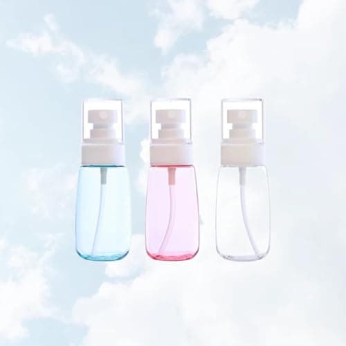 MUSISALY 3pcs 100ml Reusable Plastic Spray Bottles Portable Mini Compact Sunscreen Sprayers for Travel Use with Assorted Colours — view 3