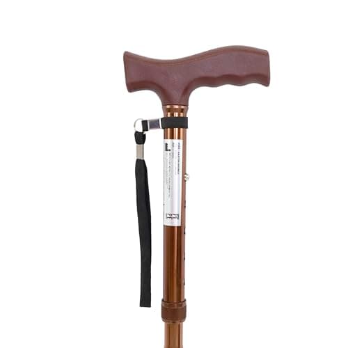 PEPE Mobility Folding Walking Stick for Women and Men, Adjustable, Bronze — view 3