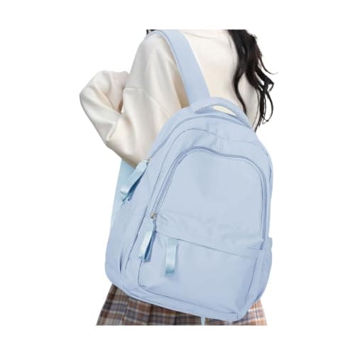 HYC00 Laptop Backpack for Women School Bags for Teen Girls Boys College High School Backpack Travel Work Rucksack Bag for Women Casual Daypack Water Resistant 14 Inch Laptop Rucksack Bookbag, Sky Blue