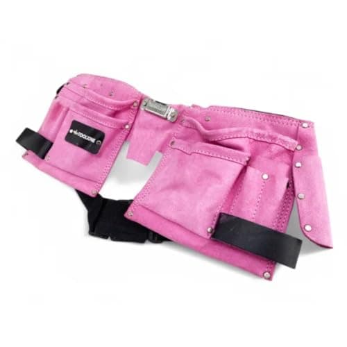 Dunnet Tools Pink 11 Pouch Tool Belt – Adjustable Work Belt with Multi Pocket Tool Organiser, Lightweight Utility Tool Storage with Hammer Loops & Tape Holder for DIY & Gardening — view 6