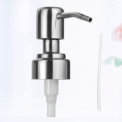 Garneck Lotion Dispenser Pump Travel Bottle Pump Stainless Steel with Plastic Components Silver for Dispensing Soap and Lotions Suitable for Hand Soap and Moisturiser — view 3