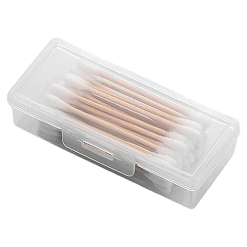 Transparent Cotton Bud Holder, Portable Cotton Swab Dispenser, Dust-proof And Organizer For Jewelry Card Issuance Headphone Cable And Small Items