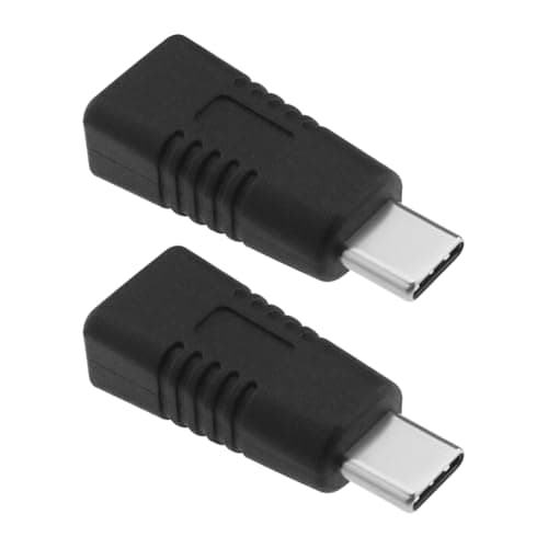 ACOLY 2 Pcs Type-C Male to Mini USB Female Adapter Support Charging Adapter Data Sync Plug Converter for Mobile Phone Digital Camera