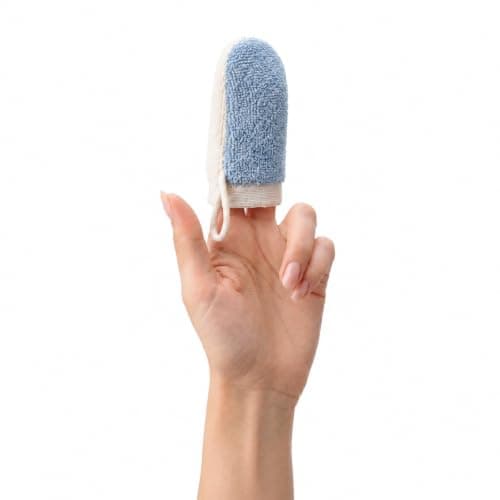 Mit Kit Intimate Hygiene Set - pH & Microbiome Friendly Feminine Care | Reusable V-Mit Cleansing Mitten & Finishing Cloth Drying Towel | 100% Premium Turkish Cotton with Waterproof Travel Pouch — view 3