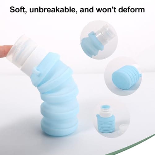 RestfulLux Collapsible Silicone Travel Bottle Leak Proof Toiletry Container — view 3