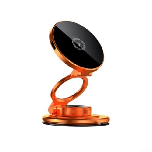 360° Rotation Magnetic Car Phone Holder Charger(Orange)