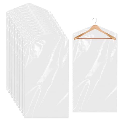 20 Pack Plastic Garment Bags Clear Clothes Covers 35.4inch Garment Bags for Hanging Clothes Dry Cleaner Bags Dust-proof Garment Covers for Home Storage Travel