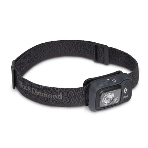 Black Diamond Cosmo 350 Head Torch | 350 Lumens, 3X AAA Batteries (Included) | Dual Power Options | Waterproof, Dimmable Light for Camping & Hiking | Graphite