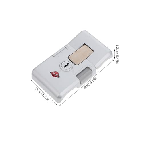 Outanaya Luggage Lock 2 Sets Abs and Zinc Alloy Silver Universal Suitcase Lock Repair Kit with Keys and Screws for Enhanced Security and Longterm Durability, for Travel and Vacation — view 2