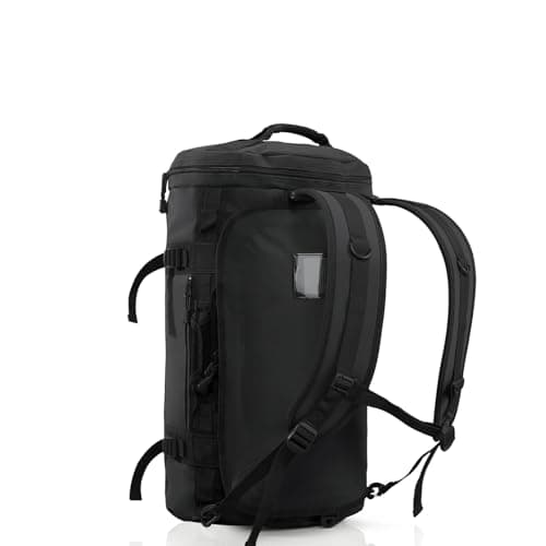 Haimont Heavy Duty Convertible Travel Duffel Backpack, 45L, Black