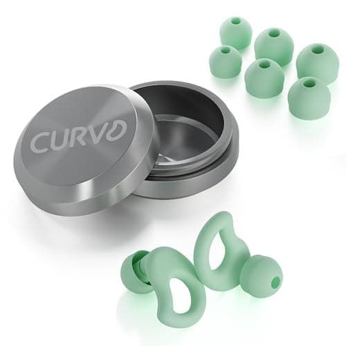 CURVD Everyday Earplugs – Ultra Soft, Customizable Sleep, Travel, Sensitivity, Noise Protection, for Sound Canceling Isolation, up to -30dB Reduction, NRR 15, Reusable and Sustainable (Mint) — view 2