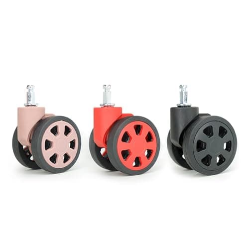 hogtnd Spare Wheels Quiet Versatile 1 Pair for Luggage Smooth Rolling Luggage Suitcase Wheel Replacement, red, Mass Beauty — view 5