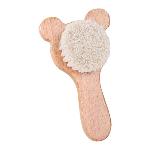 Comb and Bath Brush Set, Soft Wool Bristles, D