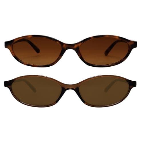 GUVIVI Retro Oval Sunglasses for Women 90s Cat Eye Shades UV400 protection
