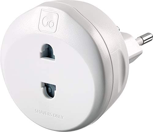 Go Travel EU 2 Pin Electric Shaver & Toothbrush Plug Adapter, Euro Socket