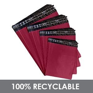 BANGYPOST Red Mailing Bags 6 x 9 Inch (50 Pack) – Heavy Duty Waterproof Self Seal Poly Mailers, Tear Resistant Postal Bags for Clothing, Parcels, Vinted & Small Business Packaging — view 3