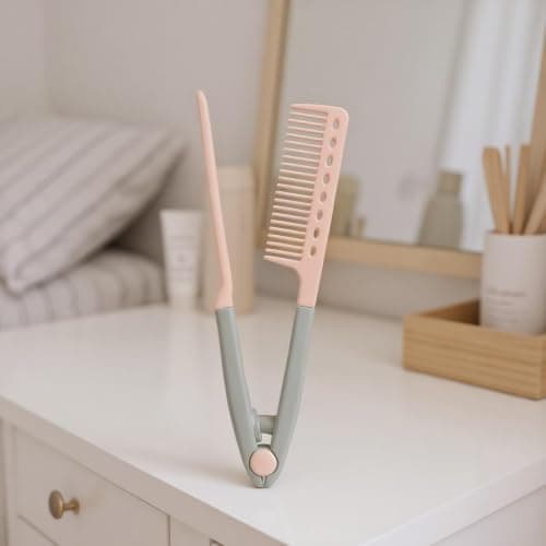 Straighten Comb V Shaped Flat Ironing Styling Smoothing Brush — view 3
