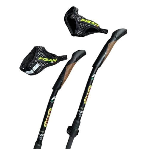 WALX Carbon Pro Impulse Nordic Walking Poles - Lightweight Adjustable Poles for Nordic Walkers, Carbon Lower Shaft, 15° Ergonomic Grip for Comfort & Performance (107-120cm) — view 2