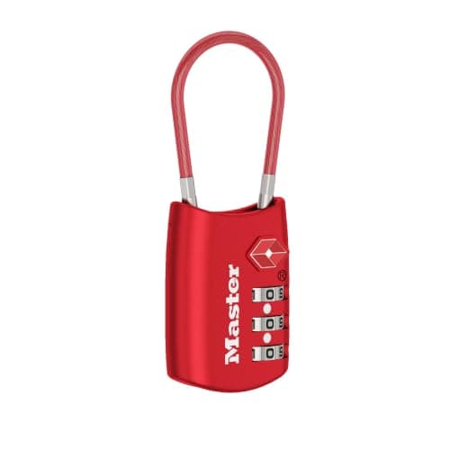 Master Lock 4688DRED TSA Accepted Cable Luggage Lock, Red by Master Lock — view 3