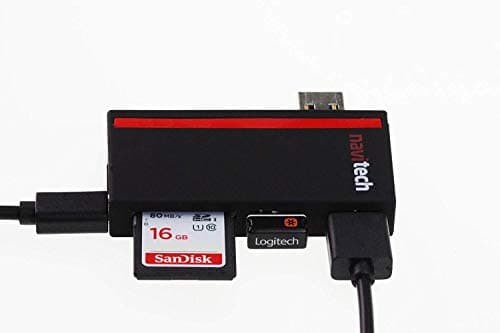 Navitech 2 in 1 Laptop/Tablet USB 3.0/2.0 HUB Adapter/Micro USB Input with SD/Micro SD Card Reader Compatible With The Lenovo Ducati 5 limited edition 14? laptop — view 4