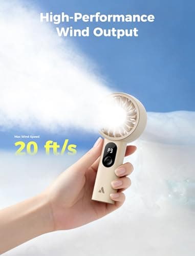 Aecooly Mighty Handheld Fan, Powerful Portable Fan, USB Rechargeable — view 3