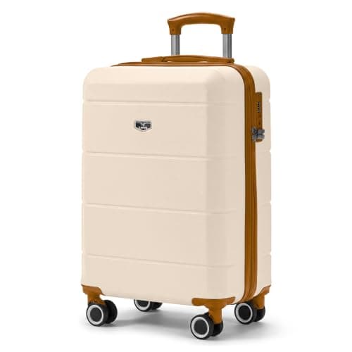 LUGG 20-Inch Jetset Lightweight Cabin Suitcase, ABS Hard Shell, Water-Resistant Carry-On Luggage, TSA-Approved Lock, 4 Spinner Wheels, 3-Step Telescopic Handle, EasyJet Overhead, 55 x 35 x 23 cm