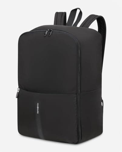 Samsonite TA Revolution - Foldable Cabin Rucksack 45 x 35 x 20 cm, Lightweight Hand Luggage for EasyJet, Reflective Details, 0.20 kg, Black — view 5