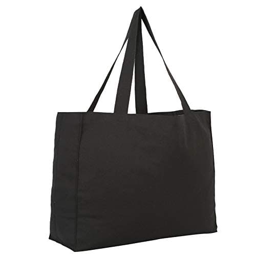 Augbunny Durable 100% Cotton 12oz Canvas Heavy Duty Extra Large Grocery Bag Beach Tote Shopping Bag Multi Purpose Daily Use Tote — view 2